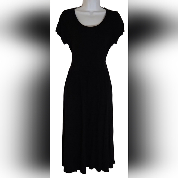🍒 Black Summer Dress Large - Picture 1 of 2